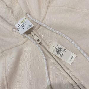 Aerie Cropped Cream Zip Up